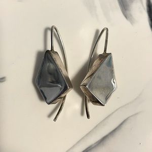 Silver drop earrings
